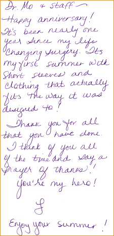 Sample Thank You Note To Doctor After Surgery