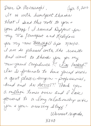 Dr. Movassaghi Thank you Note