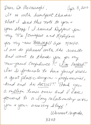 Testimonials - Thank You Cards - Dr. Movassaghi Testimonials - Thank You Cards - Dr. Movassaghi