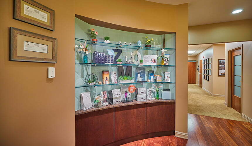 Skincare products at Ziba Medical Spa