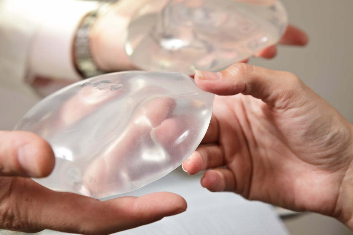 Liquid silicone fake breast drops type silicone deformed breast